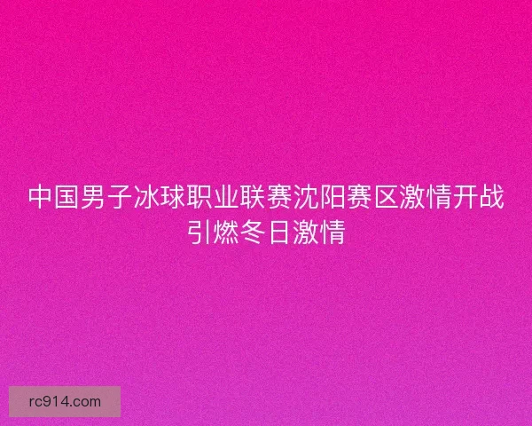 中国男子冰球职业联赛沈阳赛区激情开战引燃冬日激情 中国男子冰球职业联赛沈阳赛区激情开战引燃冬日激情